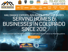 Tablet Screenshot of divineroofinginc.com